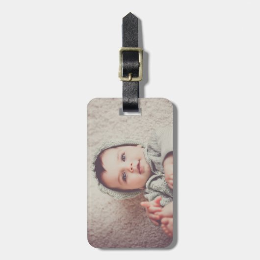 自分のベビー写真の旅行荷物タグを追加 ラゲッジタグ (正面縦)