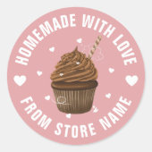 自分のベーカリーカスタムを愛で自家製を作成 ラウンドシール (正面)