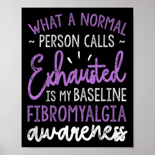 自分のベースライン線維筋痛認識度リボン ポスター (正面)