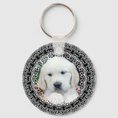 自分のペットのワンちゃん犬のキーチェーンを作る キーホルダー (正面)