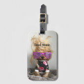 自分のペットの写真とカスタム文字の作成 ラゲッジタグ (正面縦)