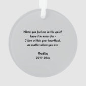 自分のペットの写真記念オーナメントを作成 オーナメント (裏面)