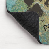 自分のペットの前足がコンクリートに印色彩の鮮やか付く マウスパッド (コーナー)