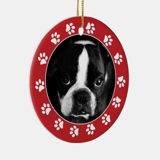 自分のペットを作るクリスマスフォトオーナメント セラミックオーナメント (右)
