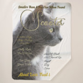 自分のペットを作パーソナライズされた成する シェルパブランケット (正面)