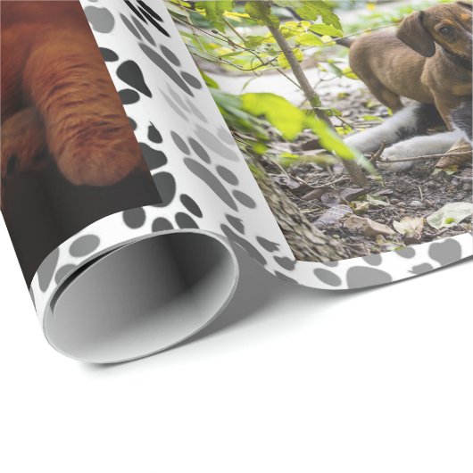 自分のペットカスタムの写真を作成する猫犬 ラッピングペーパー (ロールコーナー)