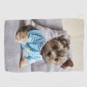 自分のペットカスタムフォトゴルフタオルを作成 ゴルフタオル (横)