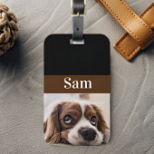 自分のペットパーソナライズされたの写真犬を作成 ラゲッジタグ