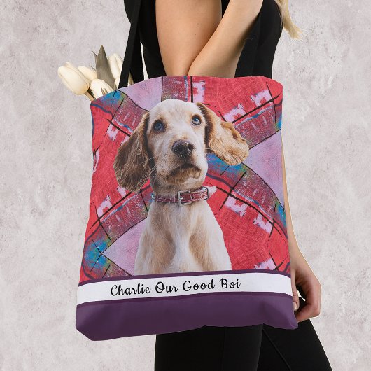 自分のペットパーソナライズされたギフトを作る写真犬ママ トートバッグ