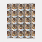 自分のペットパーソナライズされた写真の作成 フリースブランケット (正面)