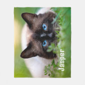 自分のペットパーソナライズされた犬の家族の写真を作成 フリースブランケット (正面)