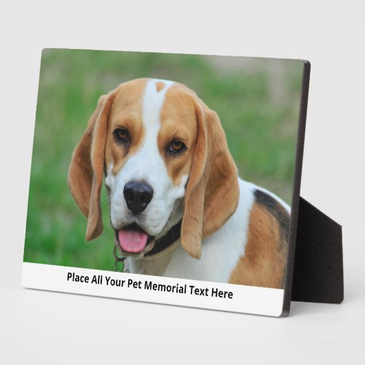 自分のペット犬の写真を作成する フォトプラーク (側面)