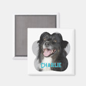 自分のペット犬の写真を作成する マグネット (正面/裏面)