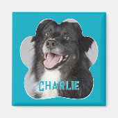 自分のペット犬の写真を作成する マグネット (正面)