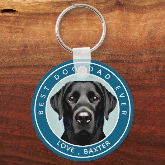 自分のペット犬の写真を作成パーソナライズされた キーホルダー (裏面)