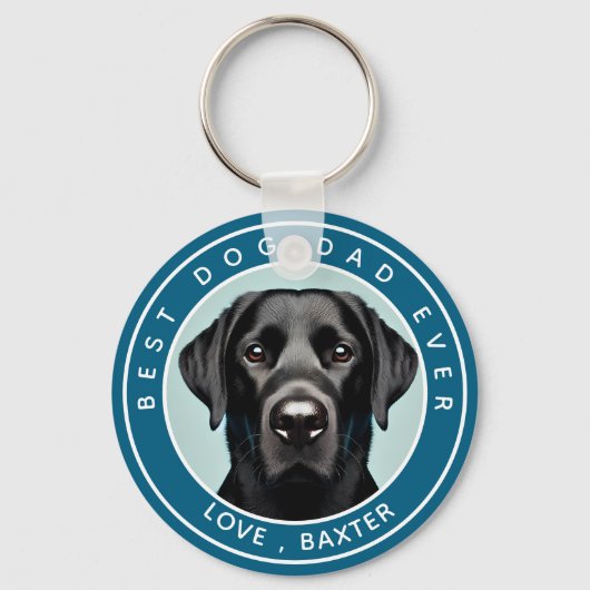 自分のペット犬の写真を作成パーソナライズされた キーホルダー (裏面)
