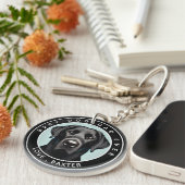 自分のペット犬の写真を作成パーソナライズされた キーホルダー (正面右)