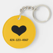 自分のペット犬の名前タグを作成するPug キーホルダー (裏面)