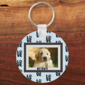 自分のペット犬の猫写真を作成する キーホルダー (正面)