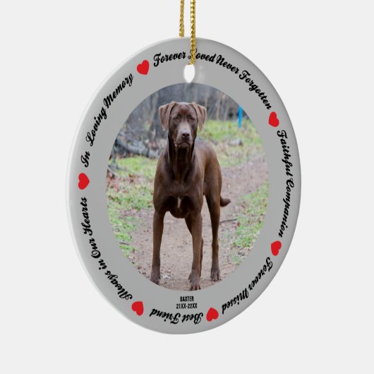 自分のペット犬の記念陶芸オーナメントを作成 セラミックオーナメント (右)