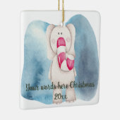 自分のペパーミントエレファントクリスマスを作成する セラミックオーナメント (右)