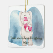 自分のペパーミントエレファントクリスマスを作成する セラミックオーナメント (左)