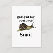 自分のペースでカタツムリに行くおもしろいカタツムリ 名刺 (正面)