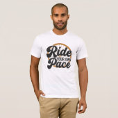 自分のペースでサイクリング Tシャツ (正面フル)