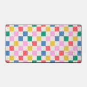 自分のペースで輝カラフル市松模様にく デスクマット (正面)