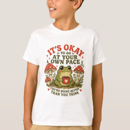 自分のペースで進めばいい – かわいいカエルの自分時間 Tシャツ