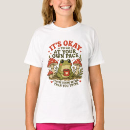自分のペースで進めばいい – かわいいカエルの自分時間 Tシャツ