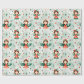 自分のホリデーフェアリーを作成 ラッピングペーパー (フラット)