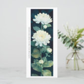 自分のホワイトカーネーションのブックマークカードを作成 (スタンド正面)