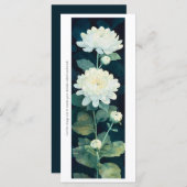 自分のホワイトカーネーションのブックマークカードを作成 (正面/裏面)