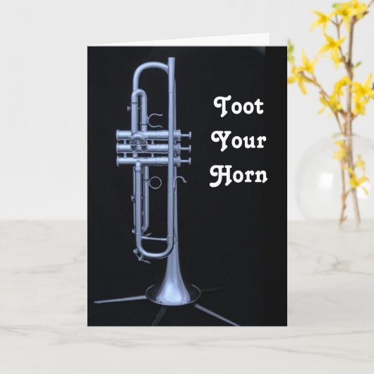 自分のホーンを自分の誕生日に toot する カード (黄色い花)