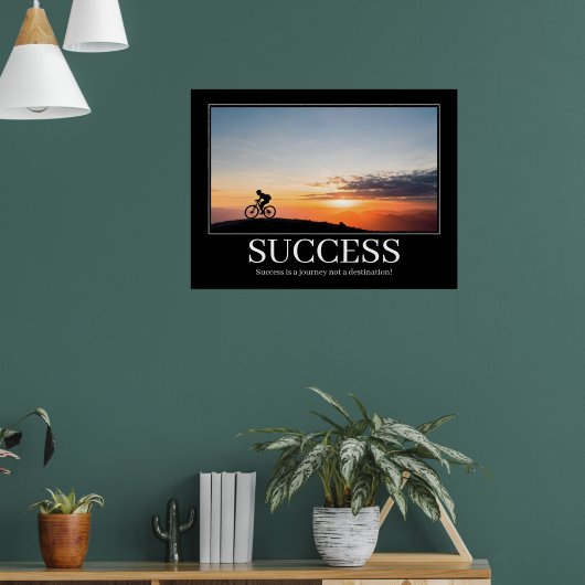 自分のポスターをやる気を起こさせる成功させる自転車 ポスター (リビング1)