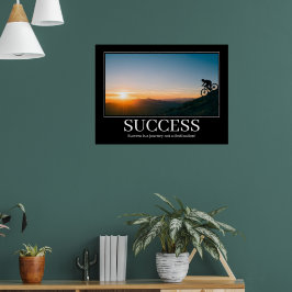 自分のポスターをやる気を起こさせる成功させる自転車 ポスター