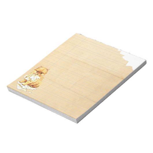 自分のポメラニア犬の宿題 ノートパッド (回転)