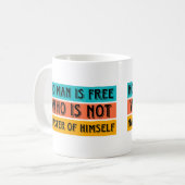 自分のマグの主人でない人は自由ではない コーヒーマグカップ (正面左)