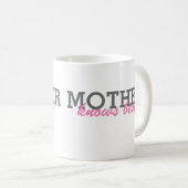自分のマグカップを作成する – 母最高のは知っている コーヒーマグカップ (正面右)