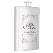 自分のミセス・ミセスのモノグラムを結婚作成する フラスク (右)