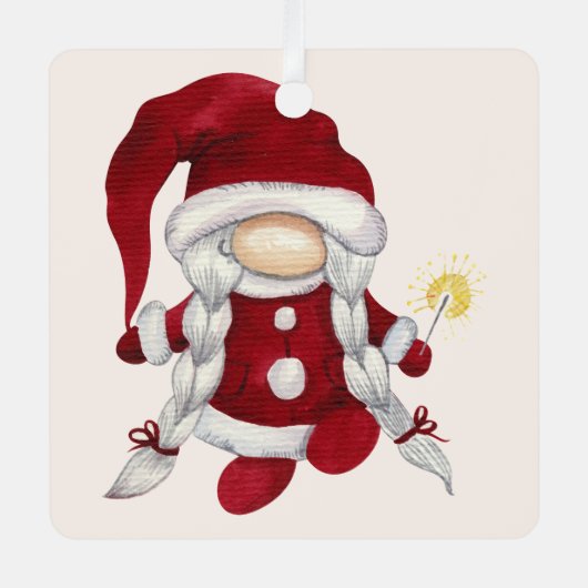 自分のミセス・メリー・クリスマス・格言の作成 メタルオーナメント (正面)