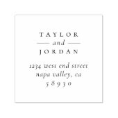 自分のミニマリストの結婚差出人住所を作成 セルフインキングスタンプ (デザイン)