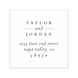 自分のミニマリストの結婚差出人住所を作成 セルフインキングスタンプ