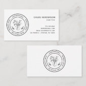 自分のメイソンの瓶の花を作る 名刺 (正面/裏面)