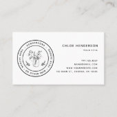 自分のメイソンの瓶の花を作る 名刺 (正面)