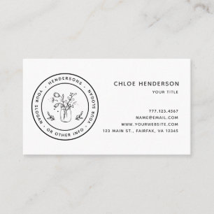 自分のメイソンの瓶の花を作る 名刺