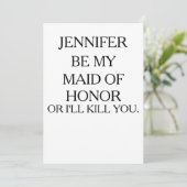 自分のメイド・オブ・オーナー(花嫁付き添い人)か殺す|メイド・オブ・オーナー(花嫁付き添い人) 招待状 (スタンド正面)