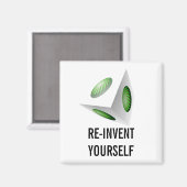 自分のメッセージを再編やる気を起こさせるする マグネット (正面/裏面)