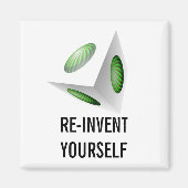 自分のメッセージを再編やる気を起こさせるする マグネット (正面)